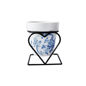 VASO DECORATIVO EM CERAMICA COM SUPORTE 8X10CM - GDR0364-D