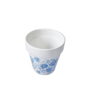 VASO DECORATIVO EM CERAMICA COM SUPORTE 8X10CM - GDR0364-B