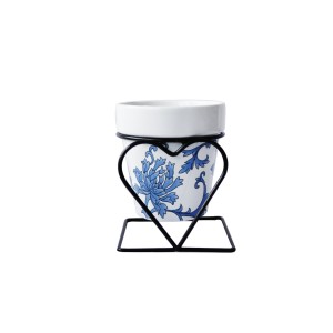 VASO DECORATIVO EM CERAMICA COM SUPORTE 8X10CM - GDR0364-A