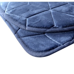 JOGO DE TAPETE PARA BANHEIRO ANTIDERRAPANTE DE POLIÉSTER COM 03 PCS - 96751-AZMA