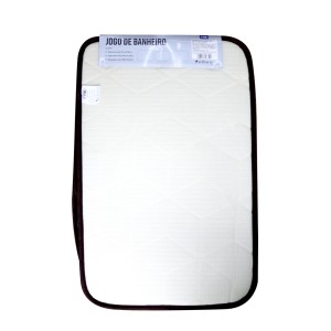 JOGO DE TAPETE PARA BANHEIRO ANTIDERRAPANTE DE POLIÉSTER COM 03 PCS - 96751-MR