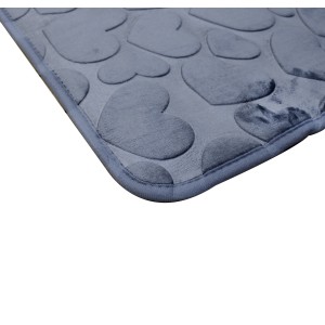 TAPETE SOFT ANTIDERRAPANTE DE POLIÉSTER LINHA CORAÇÃO 39X59CM - 96702-CZ