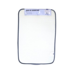 JOGO DE TAPETE PARA BANHEIRO ANTIDERRAPANTE DE POLIÉSTER COM 03 PCS - 97538-CZ