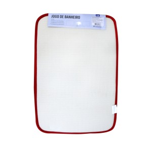 JOGO DE TAPETE PARA BANHEIRO ANTIDERRAPANTE DE POLIÉSTER COM 03 PCS - 97538-VM