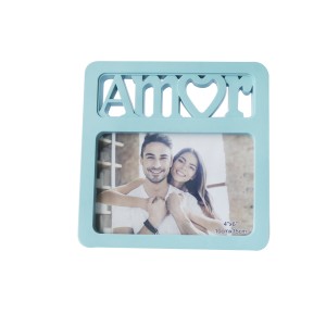PORTA RETRATO DE PLÁSTICO 10X15CM HORIZONTAL COM FRASE AMOR - 73491-AZ