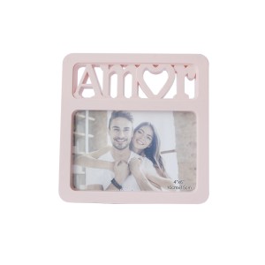 PORTA RETRATO DE PLÁSTICO 10X15CM HORIZONTAL COM FRASE AMOR - 73491-RS