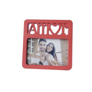 PORTA RETRATO DE PLÁSTICO 10X15CM HORIZONTAL COM FRASE AMOR - 73491-VM