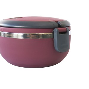 MARMITA DE INOX COM  VEDAÇÃO DE SILICONE ALÇA E TRAVA NAS LATERAIS - 6255-RS