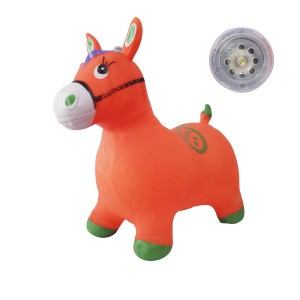 CAVALINHO UPA UPA DE BORRACHA COM SOM E LUZ 55X25X50 CM - DFM566-LJ