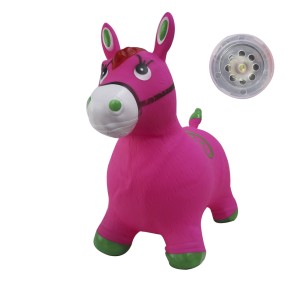 CAVALINHO UPA UPA DE BORRACHA COM SOM E LUZ 55X25X50 CM - DFM566-RS