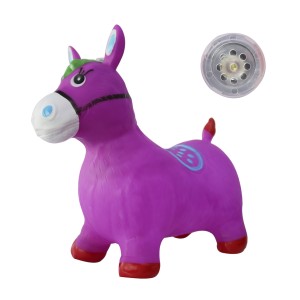 CAVALINHO UPA UPA DE BORRACHA COM SOM E LUZ 55X25X50 CM - DFM566-RX