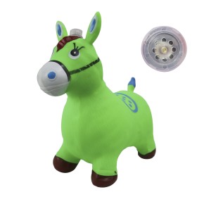 CAVALINHO UPA UPA DE BORRACHA COM SOM E LUZ 55X25X50 CM - DFM566-VD