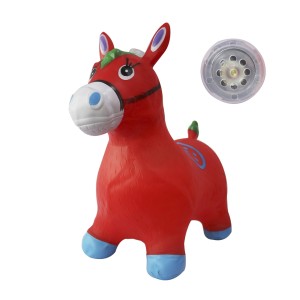 CAVALINHO UPA UPA DE BORRACHA COM SOM E LUZ 55X25X50 CM - DFM566-VM