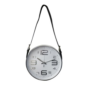 RELOGIO DE PAREDE DECORATIVO DE PLASTICO 30CM COM ALÇA DE AJUSTE - BT209-PTA