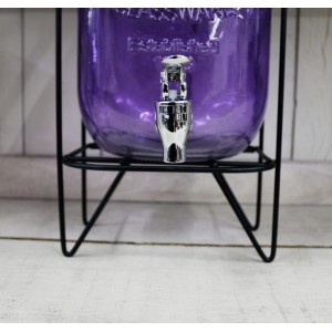 SUQUEIRA DE VIDRO COM SUPORTE ARAMADO 5 LITROS - VDS50015-RX