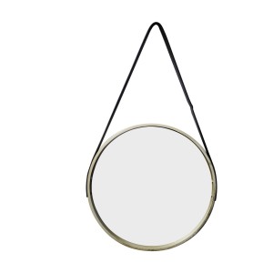 ESPELHO DE PAREDE DE MADEIRA REDONDO 40CM - TRC8056 -DOU