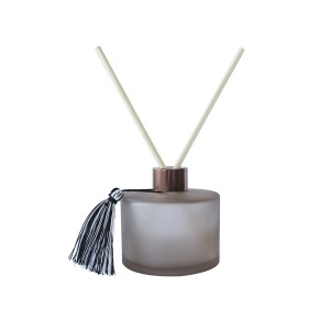 FRASCO DIFUSOR DE VIDRO REDONDO COM PENDENTE DECORATIVO 7CM 180 ML - HD02003-MR