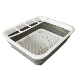 ESCORREDOR DE LOUÇA RETRATIL DE SILICONE E PLÁSTICO  30X36CM - 2770-CZ