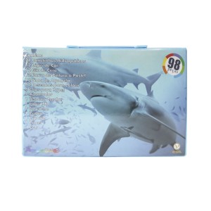 MALETA ESCOLAR DESENHO 98PÇS INMETRO ESTAMPA MENINO TUBARÃO - MT98-A