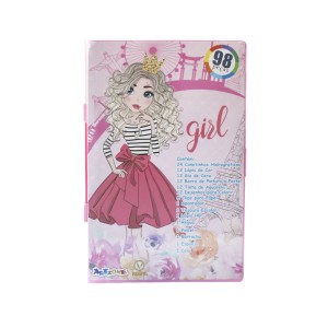 MALETA ESCOLAR DESENHO 98PÇS INMETRO ESTAMPA GIRL - MT98GIRL-4