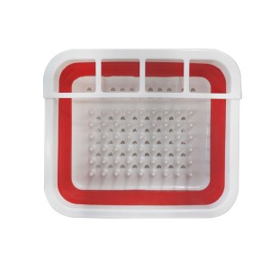 ESCORREDOR DE LOUÇA RETRATIL DE SILICONE E PLÁSTICO  30X36CM - 2770-VM