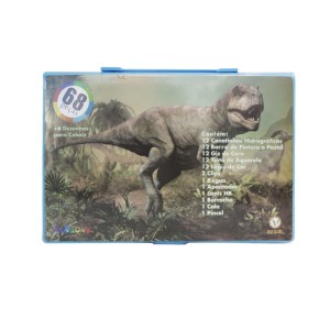 ESTOJO ESCOLAR 68PECAS MENINO ESTAMPA DINOSSAURO - MT68DINO-B