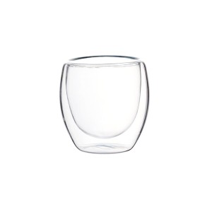 JOGO DE CANECA DE VIDRO DUPLO BOROSSILICATO COM 02 PEÇAS DE 80 ML CADA - VDA09128
