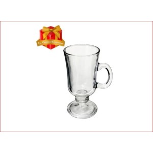 CANECA DE VIDRO COM ALÇA PARA CAPUCCINO, SOBREMESAS E CHOCOLATE QUENTE - CHI2165