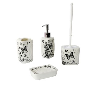 KIT DE BANHEIRO EM PORCELANA COM 5 PEÇAS - WC286-C