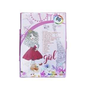 MALETA ESCOLAR 86 PECAS ESTAMPA GIRL - MT86-GIRLL