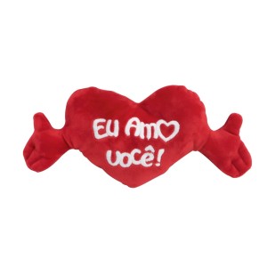 ALMOFADA EM FORMATO DE CORAÇÃO DE POLIÉSTER - 15X32 CM - 31301633