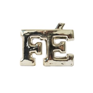 ENFEITE DE CERAMICA COM A PALAVRA FÉ 12X3,2X7,8 CM - MG5077-DOU