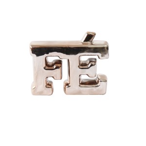 ENFEITE DE CERAMICA COM A PALAVRA FÉ 12X3,2X7,8 CM - MG5077-GR