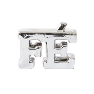 ENFEITE DE CERAMICA COM A PALAVRA FÉ 12X3,2X7,8 CM - MG5077-PTA