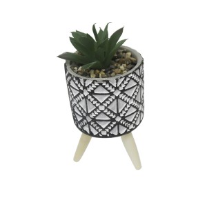 VASO CACHEPOT DECORATIVO COM PLANTA ARTIFICIAL SUCULENTA - MG5176-A