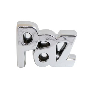 ENFEITE DECORATIVO COM A PALAVRA PAZ DE CERAMICA 13,5X3,7X10CM - MG5180-PTA