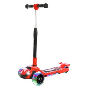 PATINETE INFANTIL SUPER CAR COM LUZ ATÉ 80 KG VERMELHO - DMR6013