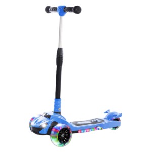 PATINETE INFANTIL SUPER CAR COM LUZ ATÉ 80 KG AZUL - DMR6014