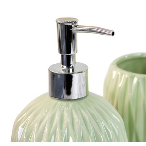 KIT DE BANHEIRO DE CERAMICA COM 02 PEÇAS 400 ML - KB3006-VD