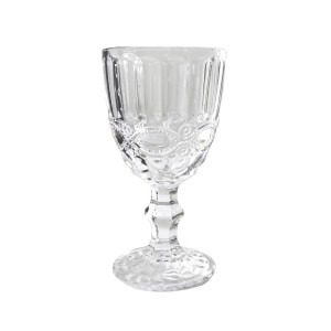 JOGO DE TAÇAS DE VIDRO EM ALTO RELEVO  LIBÉLULA COM 06 PEÇAS 300 ML- 4926