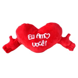 ALMOFADA EM FORMATO DE CORAÇÃO DE POLIESTER 64 CM - 31300025-B