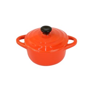  MINI PANELA DE CERÂMICA LARANJA 12X8X4CM  - 649541-LJ