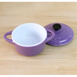  MINI PANELA DE CERÂMICA ROXO 12X8X4CM - 649541-RX