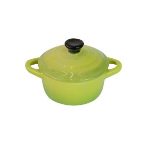 MINI PANELA DE CERÂMICA VERDE 12X8X4CM - 649541-VD