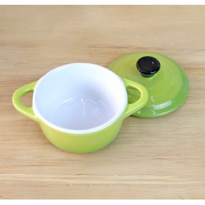 MINI PANELA DE CERÂMICA VERDE 12X8X4CM - 649541-VD