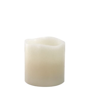 VELA DECORATIVA 7,5X7,5CM APAGA E ACENDE COM SOPRO A PILHA - 93808