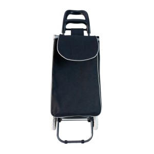 CARRINHO DE FEIRA DE POLIESTER PRETO - BAG15-PT