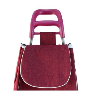 CARRINHO DE FEIRA DE POLIESTER VINHO - BAG15-VN
