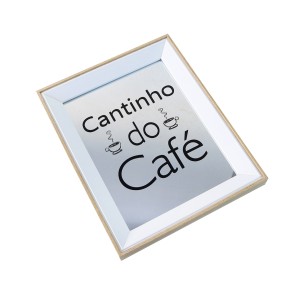 BANDEJA ESPELHADA DE MADEIRA 24X30CM CANTINHO CAFE - GDR0684A-BG