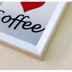 BANDEJA ESPELHADA DE MADEIRA 24X30CM I LOVE COFFEE - GDR0684C-BG